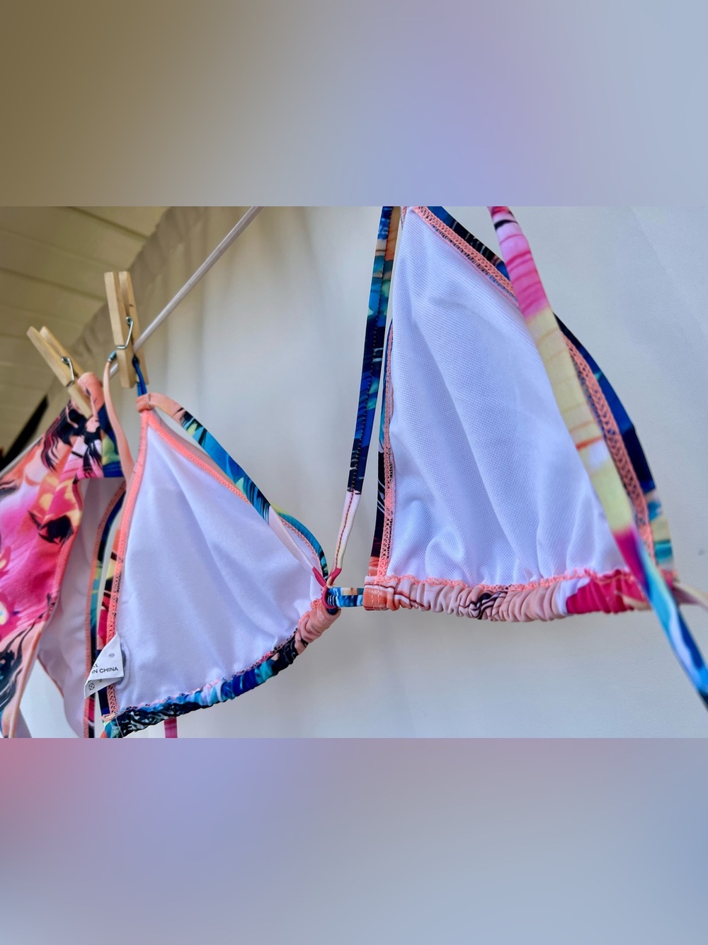 Vibrant Tropical Print Bikini Set with Cover-Up Skirt - Picture 9 of 13